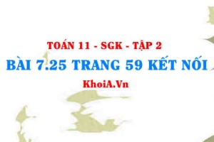 Bài 7.25 trang 59 Toán 11 Kết nối tri thức Tập 2